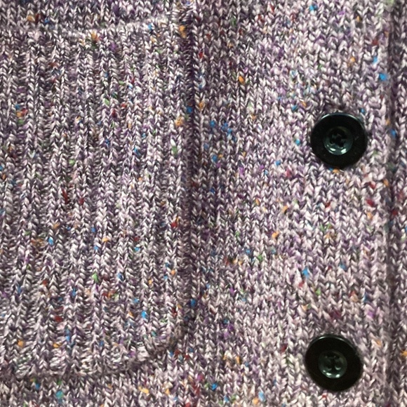 Beautiful confetti turtle neck buttons cardigan - Picture 2 of 2